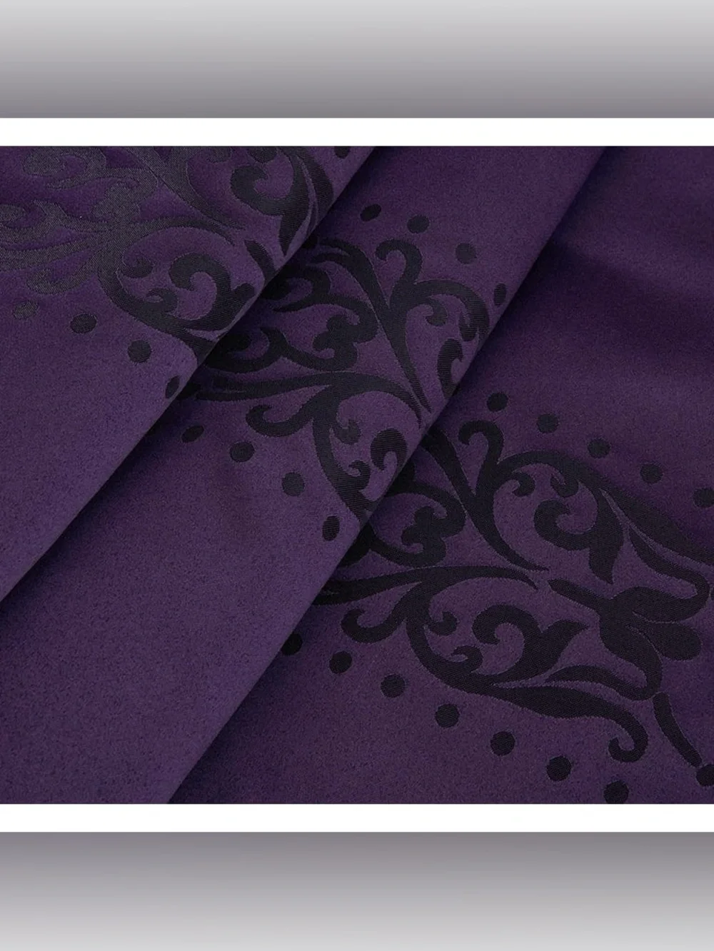 Purple Damask king 3 piece Comforter Set